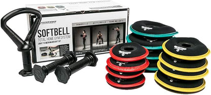 HYPERWEAR SoftBell 3 in 1 Kettlebell/Dumbbell Weight Combo 3-20lbs Dumbbell 5-30lbs Kettlebell)