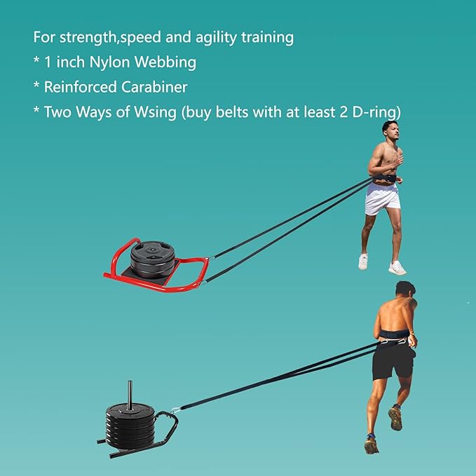 Weighted Training Waist Belt for Pulling Sled and Tires,Weight Sled Pulling Strap,Sled Trainer Pull Leash of Sled Harness,Pulley Strap for Strength Speed Agility Training