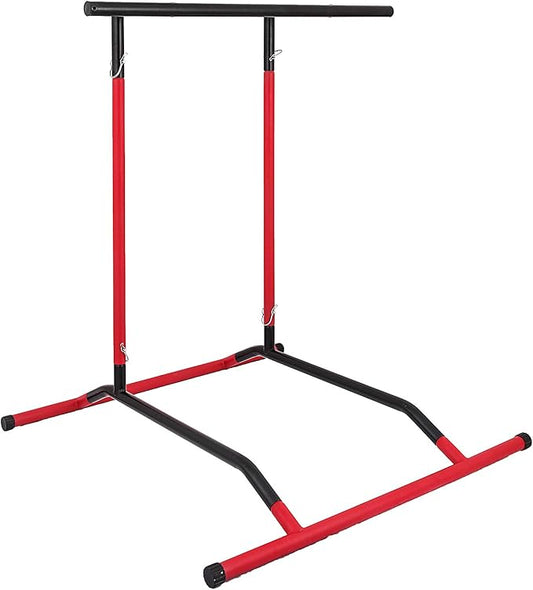 330LBS Pull Up Dip Station Power Tower Station Multi-Station Power Tower Workout Pull Up Station with Carry Bag for Home Fitness (Black Red No Bag),pull-up-bar-2