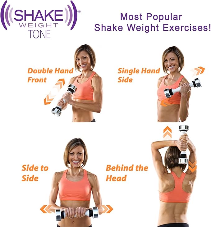 Shake Weight®Tone for Women - 2.5lb Muscle Toning Dumbbell to Sculpt Your Arms, Shoulders & Chest All at The Same Time - Exercise Equipment for All Fitness Levels - Single Dumbbell Shaking Weight