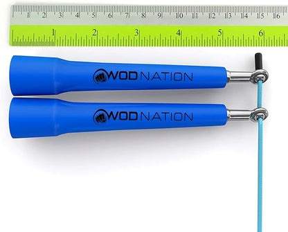 WOD Nation Adjustable Speed Jump Rope For Men, Women & Children - Blazing Fast Fitness Skipping Rope Perfect for Boxing, MMA, Endurance