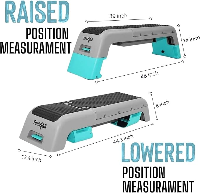 Yes4All Multifunctional Aerobic Deck - Versatile Fitness Station, Weight Bench, Aerobic Stepper, Plyometrics Box for Cardio Workouts and Strength Training