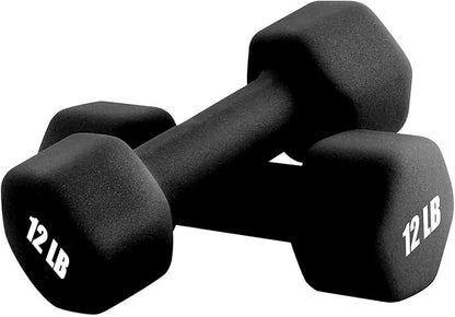 Portzon 10 Colors Options Compatible with Set of 2 Neoprene Dumbbell,1-15 LB, Anti-Slip, Anti-roll, Hex Shape