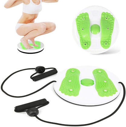 Swivel Waist Disc Board with Traccin Rope Torsin Disc Board with Multifunction Swivel Waist for Exercise DomStico Fitness