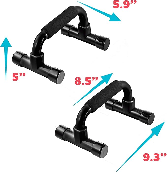 Push Up Bars - Home Workout Equipment Pushup Handle With Cushioned Foam Grip and Non-Slip Sturdy Structure - The Push Up Handles for Floor are Great for Strength Workouts - Push Up Bars for Men Women