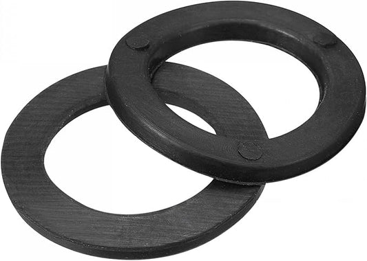 uxcell Dumbbell Washer, 5Pcs 25mm x 35mm x 3mm Flat Rubber Washers for Barbell Dumbbell Black