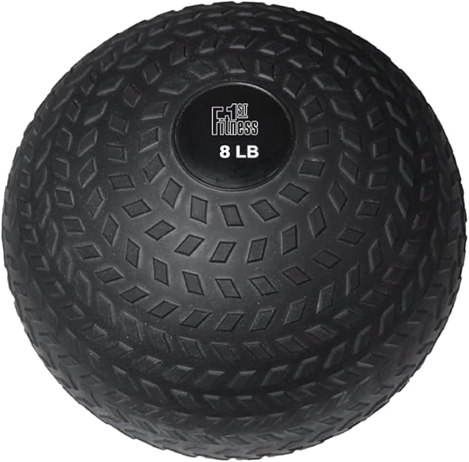 Fitness First Slam Ball, Easy-to-Grip, Sand-Filled Medicine Ball for Exercise and Workout, Ideal for Weight Training, Cross-Training, Cardio, and Plyometric Workout, Available in Different Weights