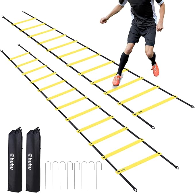 Ohuhu Agility Ladder Speed Training Set 2 Pack 20ft 12 12 Rung