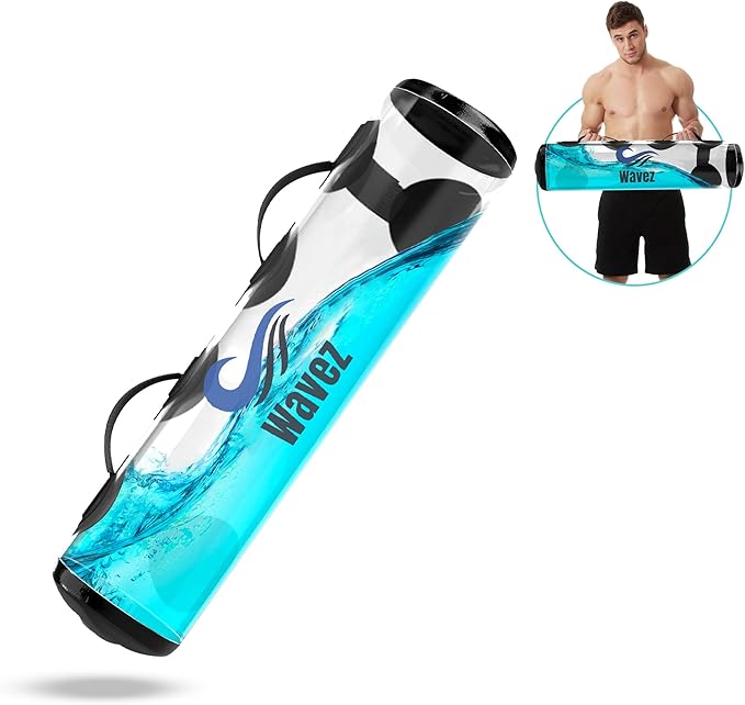 Aqua Bag Fitness Equipment – upto 48lbs Core Water Gym Equipment Sandbags for Working Out Includes Air Pump,3 Dyes,Drawstring Bag ,Workout Bag for Strength Training, Baseball Training,Get sweat with water