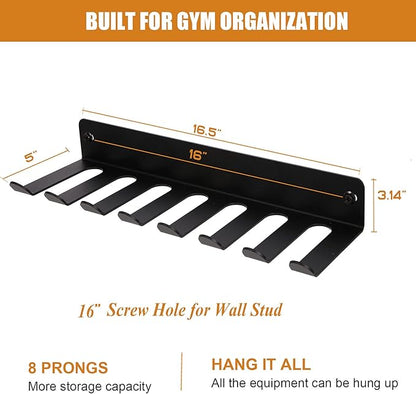 Multi-Purpose Storage Rack Resistance Bands Rack Gym Storage Rack Fitness Bands Rack Heavy Duty Rack for Resistance Bands, Straps, Jump Ropes, Foam Rollers, Chains, Weight Belts, Tools