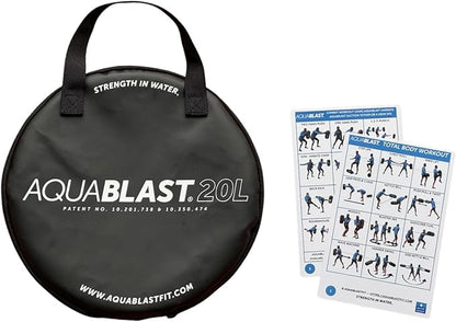 AquaBLAST Portable Fitness and Punching Bag for Swimming Pools for a Total-Body, Low-Impact Workout Using Water Resistance & Weight; Sets Up in 30 Seconds & Take It Anywhere.