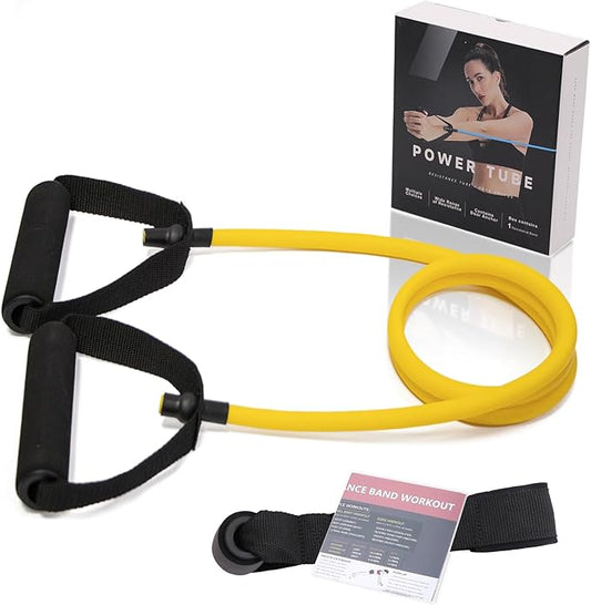 Resistance Bands with Handles for Working Out Women and Men, Exercise Bands with Door Anchor, Stretch Bands for Home Workouts, Simple Guide Included