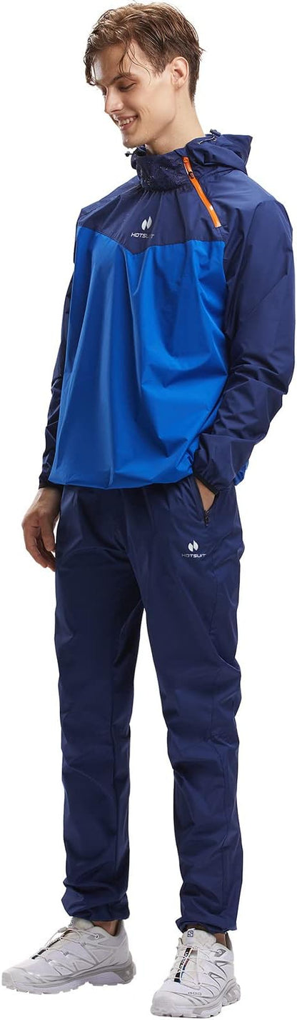 HOTSUIT Sauna Suit for Men Sweat Sauna Jacket Pant Gym Workout Sweat Suits