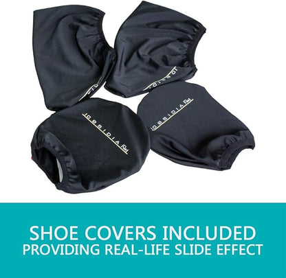 American Lifetime Slide Board - Workout Board for Fitness Training and Therapy with Shoe Booties and Carrying Bag Included