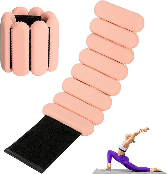 Wrist Ankle Weights for Women, Adjustable Ankle Weights Strength Training Silicone Bracelets Workout Wrist Ankle Weights for Men Women Yoga Running Dance Ankle Arm Leg Weights (2lb)