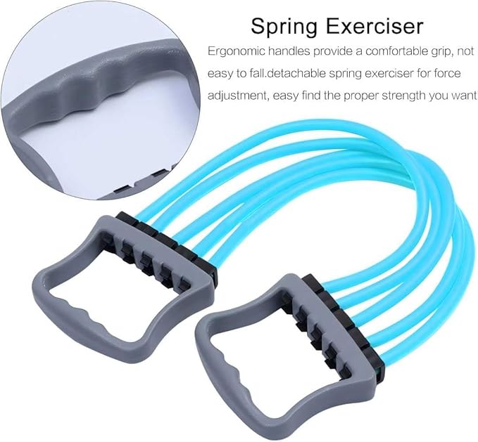 Arm and Chest Muscle Trainer,Chest Exercise Equipment,Chest Dilator,5 Tubes Ajustable Arm Strength Trainer, Strength Training Equipment for Home Fitness Muscle