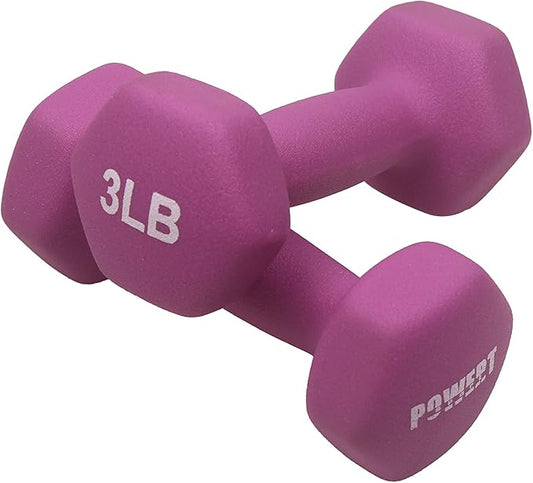 HEX Neoprene Dumbbell |Coated Colorful Hand Weights in Pair