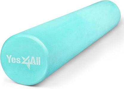 Yes4All EVA Medium Density Foam Roller for Back - Round Back Roller for Exercise, Yoga & Pilates 12/18/24/36 inch