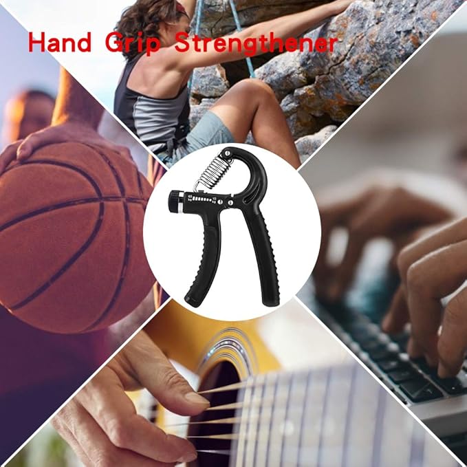 2 Pack Hand Grip Strengthener, Finger Grip Exerciser, Adjustable Resistance 22-132Lbs (10-60kg), Strength Trainer, Hand Squeezer, Forearm Grip Workout for Athletes Pianist