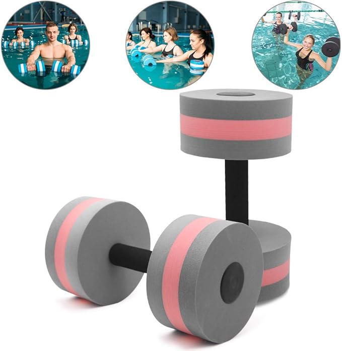 Aquatic Exercise Dumbbells - Set of 2 for Water Aerobics Fitness and Pool Exercises