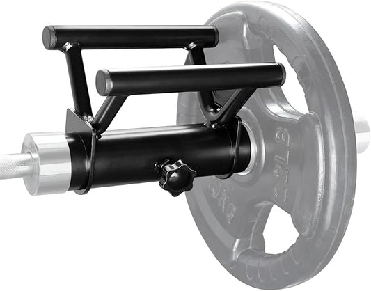 Landmine Handle T Bar Row Attachment for 2" Olympic Barbell, Solid Steel Black Powder-Coated, Ideal for Back Training