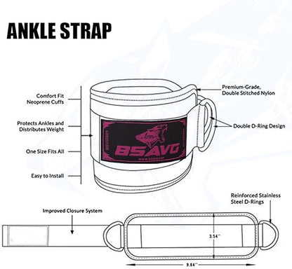 Ankle Strap for Cable Machine Attachments