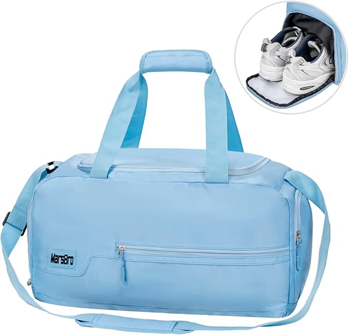 Water Resistant Sports Gym Travel Weekender Duffel Bag with Shoe Compartment