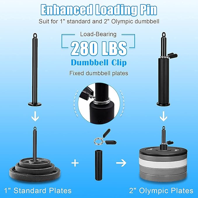 Fitness Cable Pulley System, Gym LAT and Lift Pulldown Machine Attachments, LAT Pull Down Bar Home Workouts Equipments for Biceps Triceps Shoulder Arm Curl Forearm Muscle Strength Exercise