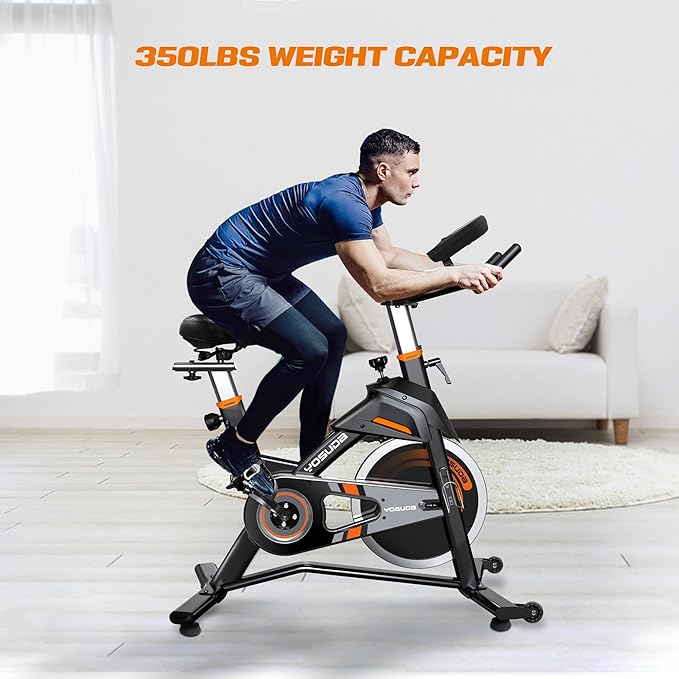 YOSUDA Light Commercial Exercise Bike for Home Magnetic Exercise Bike Stationary 350LB Capacity, Exercise Bike with Bluetooth, Indoor Cycling Bike with Tablet Mount & Comfortable Seat Cushion