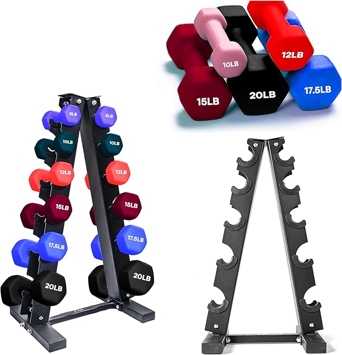 A-Frame Dumbbell Weight Rack storage Rack, Steel Dumbbell Holder, Dumbbell Stand & Weight Racks for Home Gym, (Rack ONLY)