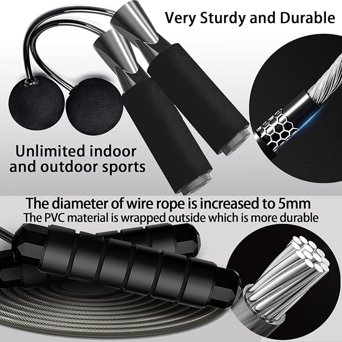 Jump Rope, Exercise Jumprope for Men Women and Kids Workout,Rapid Speed Jumping Rope for Cardio and Endurance Training,for Home Aerobic Exercise Equipment