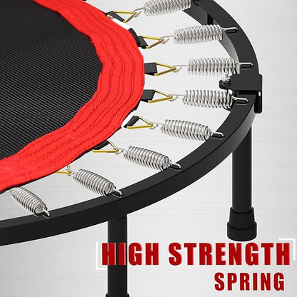 Kanchimi 40" 48" Folding Mini Fitness Indoor Exercise Workout Rebounder Trampoline with Handle, Max Load 330lbs