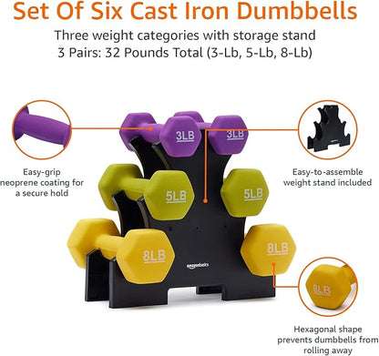 Amazon Basics Neoprene Dumbbell Hand Weights