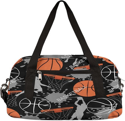 Sport Ball Player Basketball Gym Bag for Women Men, Small Travel Duffel Bag for Sports Getaway Overnight Bag Lightweight Weekender Bags Workout Bag Dance Bag for Boys Girls Kids Teens