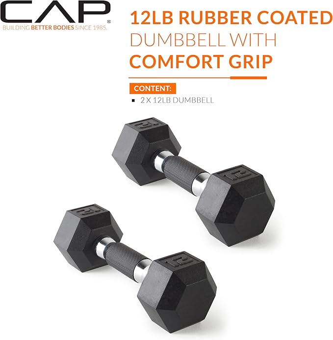 CAP Barbell Coated Dumbbell Weight Pairs | Multiple Options