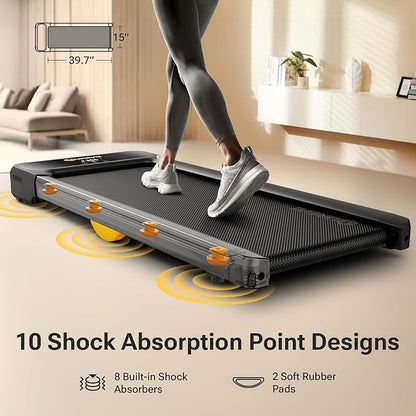 UREVO Under Desk Treadmill, Walking Pad 2 in 1 for Home/Office, Portable Walking Pad Treadmill with Remote Control, LED Display