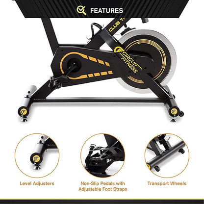 Circuit Fitness 40 lbs. Flywheel Deluxe Club Revolution Cardio Cycle Manual Resistance