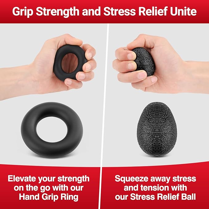 Grip Strength Tester & Grip Strength Trainer Kit, Hand Grip Dynamometer Forearm Strengthener, Dynamometer Grip Strength Meter, Grip Tester, Hand Gripper Strengthener, Forearm Exerciser & Grip Trainer