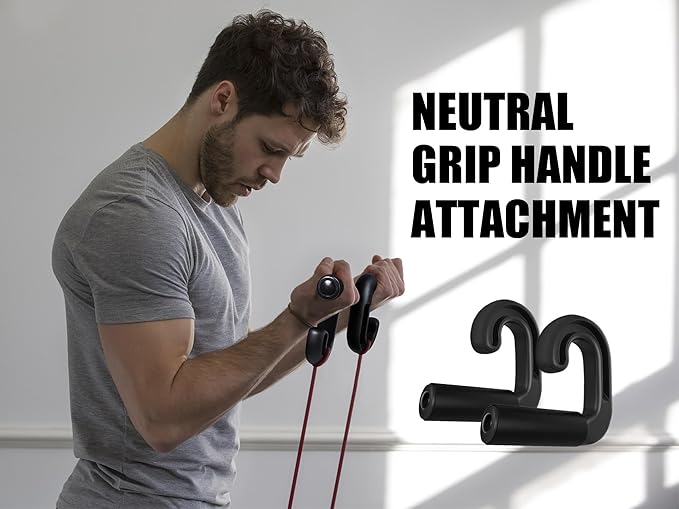 Neutral Grip Handle Attachment, Grip Handle Attachments for Pull-up Bars, Resistance Bands, Barbells, Fitness Equipment, Gym Equipment