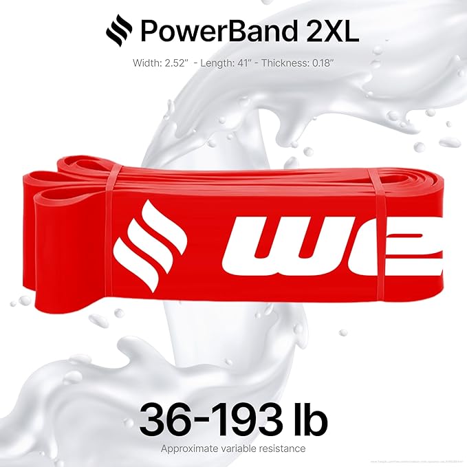 Weller Powerband. Free Workout iPhone App, Loop Bands to Build Muscle, Home Gym, Fitness, Workout, Exercise, Heavy Duty, Powerlifting, Pull-up, Mobility, Stretching, Warm up