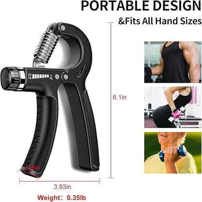 Hand Grip Strengthener, Adjustable Resistance 22-132Lbs (10-60kg),