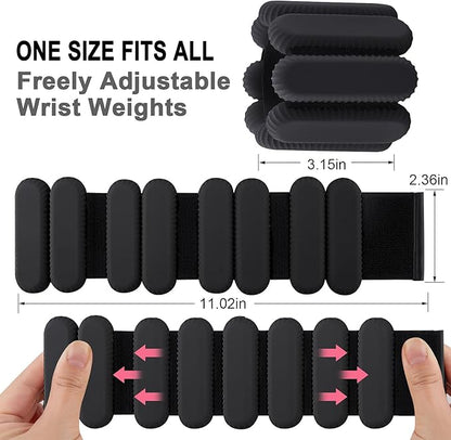 Wrist Weights for women,Wrist Ankle Weights for Strength Training,Graded Silicone Weighted Bracelet for Walking, Running, Yoga, Aerobics, Adjustable Training Intensity ankle weights for Women Set of 2 (1Lb Each)