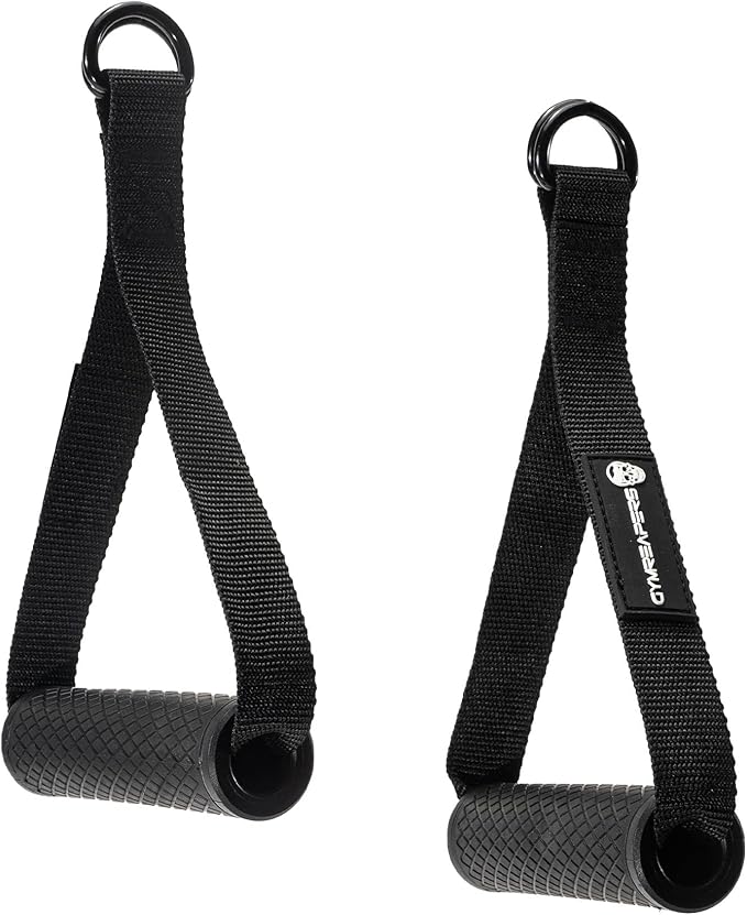 Gymreapers Resistance Band Handle/Door Anchor Combo - Exercise Band at Home Workout - (1 Pair of Handles) - Used with Any Resistance Bands for Men and Wome