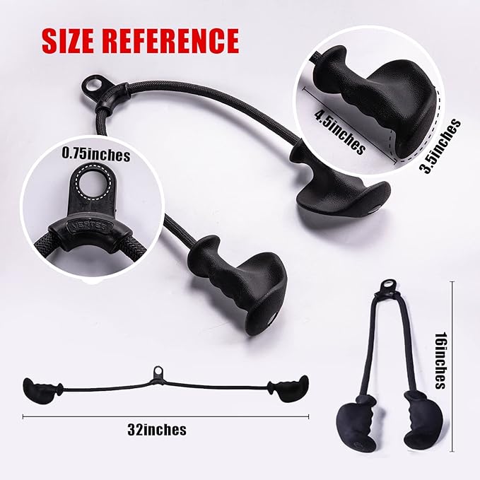 Gym Handles for Cables, Cable Machine Handles Gym Equipment D Handle Cable Attachment Resistance Band Handles Only, Exercise Workout Handles