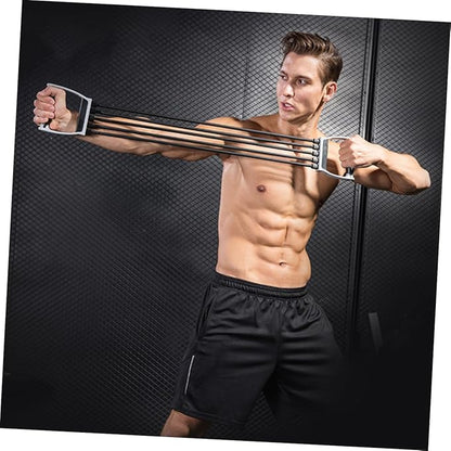 1pc Puller Workout Resistance Band Chest Arm Expander Workout Band Exercise Cords with Handles Chest Expander Fitness Gym Straps for Men Training Rope Latex Tube Sports Pulley Man