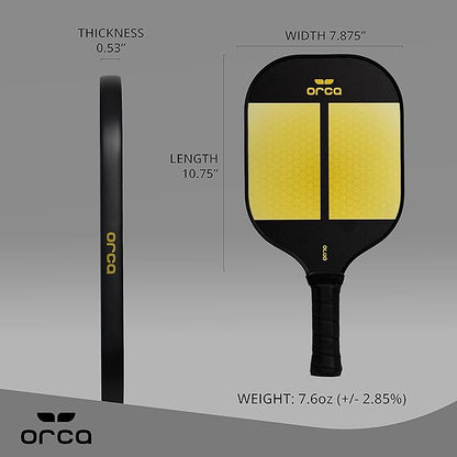 Amity Pickleball Paddle Set with Neoprene Cover - Lightweight Racket with Honeycomb Core, Anti-Slip Grip, Carbon Fiber Face - Premium Pickleball Equipment and Accessories