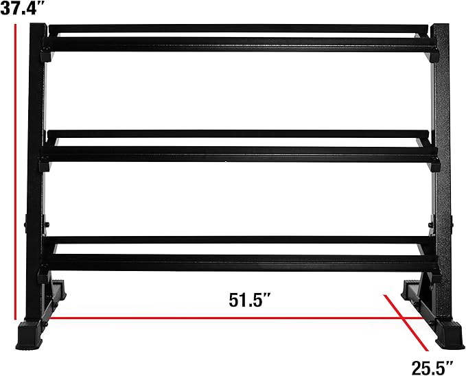 CAP Barbell Dumbbell Rack | 5-50lb or 5-75lb Dumbbell Storage | Multiple Options