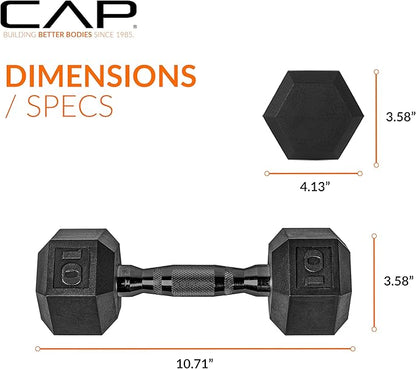 CAP Barbell Coated Hex Dumbbell Weight