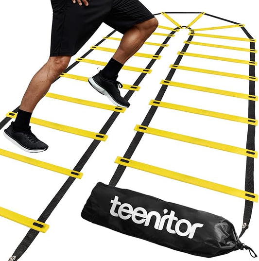 Teenitor Agility Ladder Speed Ladder Training Ladder for Soccer, Speed, Football Fitness Feet Training Carry Bag Agility Training Equipment