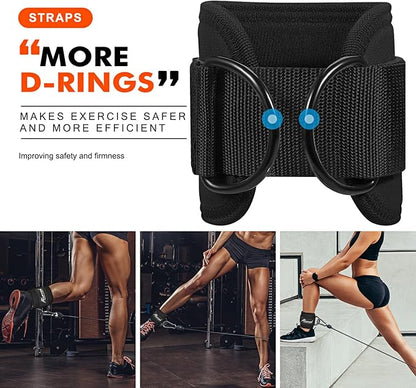 Ankle Straps for Cable Machines Women, Glute Workout Equipment for Home&Gym, Cable Machine Attachment, Work Out Equipment for Kickbacks, Leg Extensions, Hip Abductors, Cable Kick Back Ankle Straps